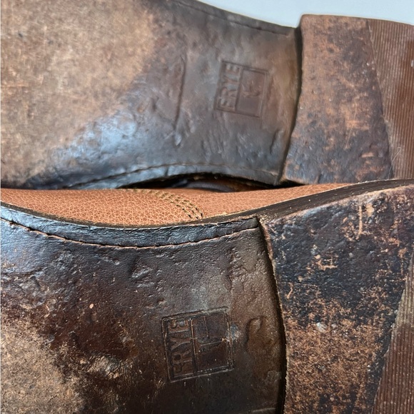 FRYE Paige Oxford Loafer Lace Up Camel‎ Brown Leather  Size 9B Used main image 6